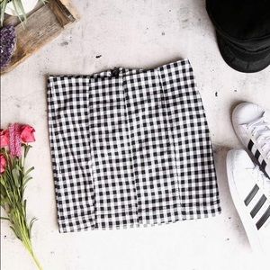 free people checkered skirt